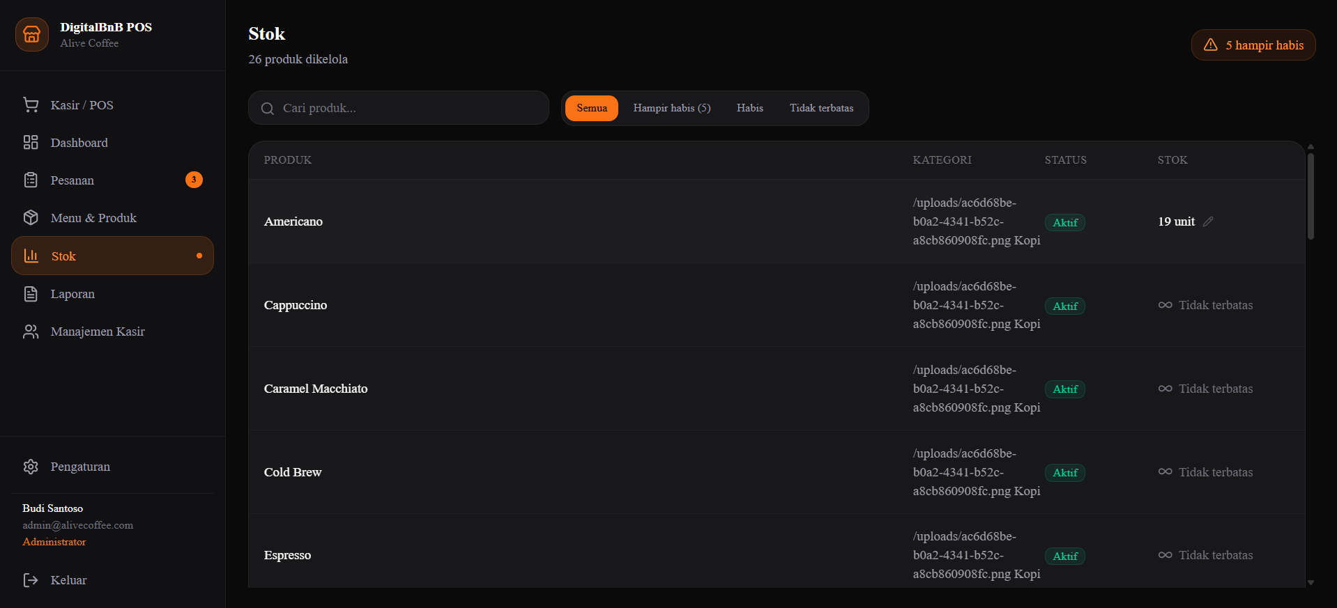 POS Cashier — Aplikasi Kasir